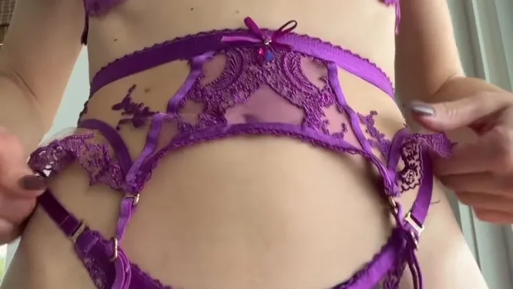 Natalie Roush – Purple Lingerie